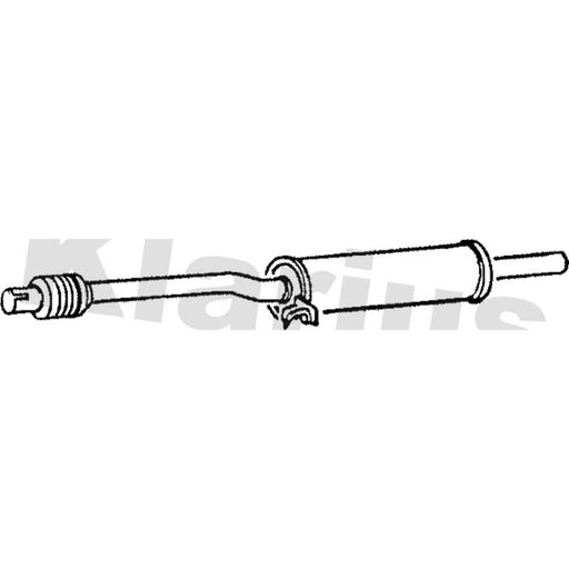 Klarius Box With Centre Pipe Centre fits VW Polo 1987-1994 1.0 1.3