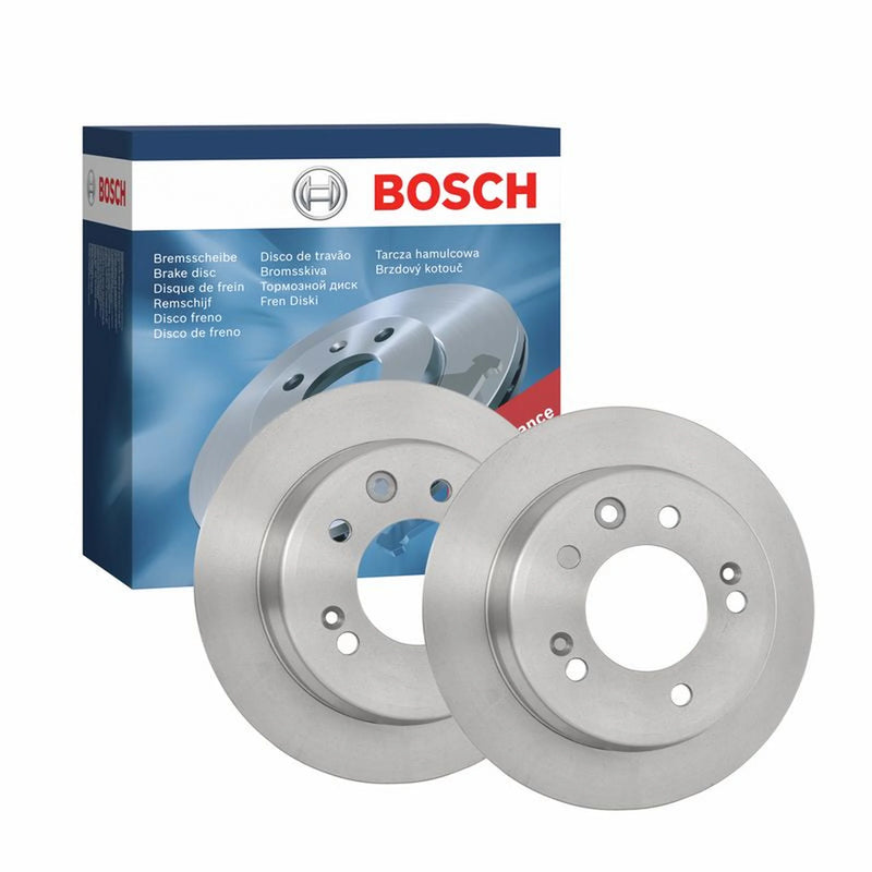 Bosch 2 x Solid Rear Brake Discs 0986479508-x2