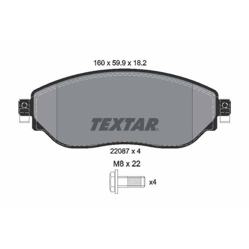 Textar Front Brake Pad Set 2208701