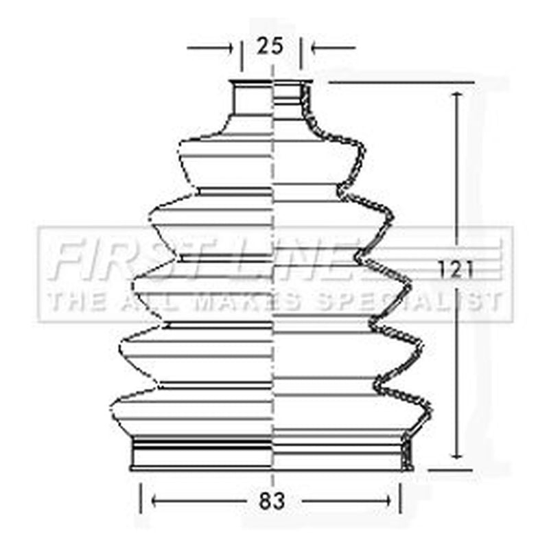 First Line Drive Shaft Bellow Kit Front Left Thermoplast fits Alfa Romeo 159
