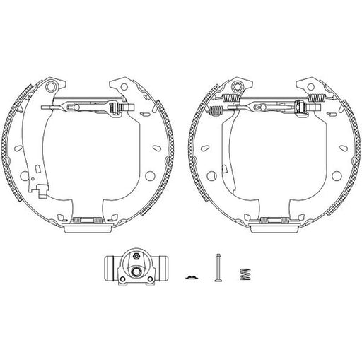 Mintex Brake Shoe Set Axle Kit fits Alfa Romeo 145 1994-1999 1.9