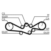 Continental CTAM Timing Belt Kit with Rollers fits Subaru Impreza 1992-2000
