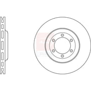 Apec 2 x Vented Front Brake Discs SDK6789-x2