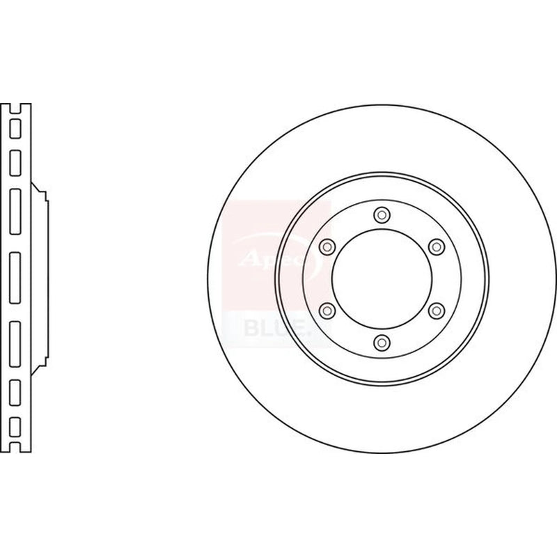 Apec 2 x Vented Front Brake Discs SDK6789-x2