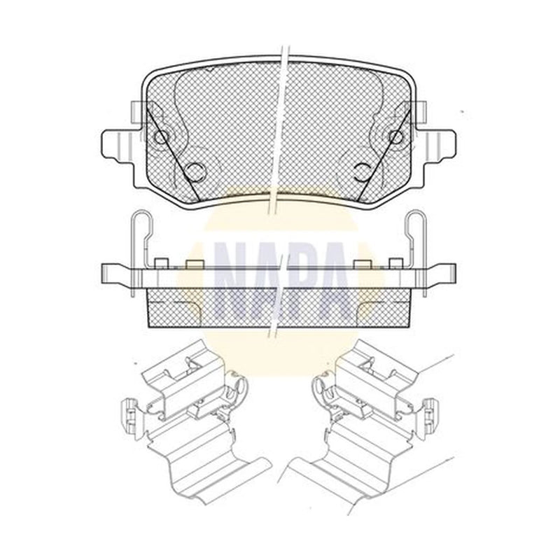 NAPA Rear Brake Pad Set fits Hyundai Tucson 2020-2021 1.6