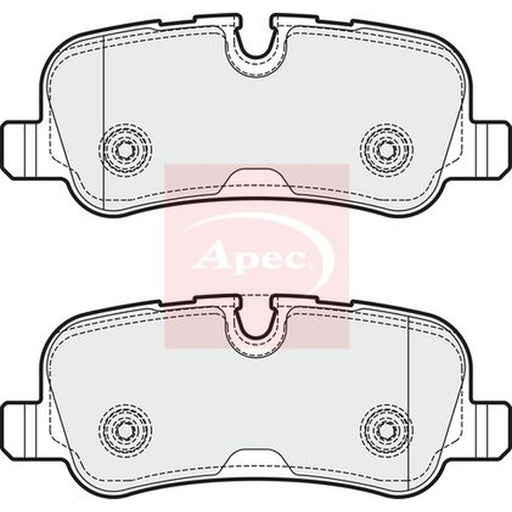 Apec Rear Brake Pad Set fits Land Rover Discovery IV 2010-2018 3.0