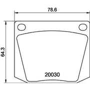 Mintex Front Brake Pad Set fits Marcos 1600 1969-1970 1.6