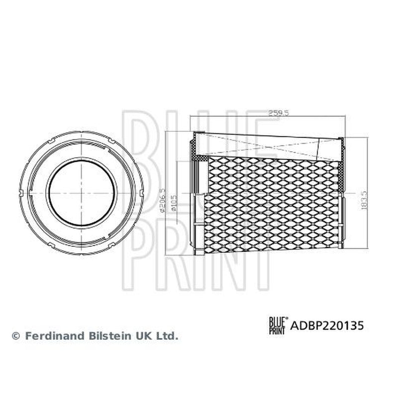 Blue Print Engine Air Filter
