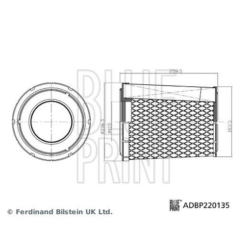 Blue Print Engine Air Filter