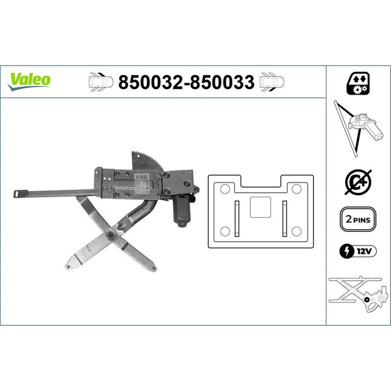 Valeo Electric Window Regulator Lifter Left Front 850032