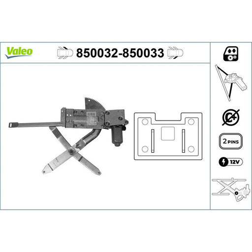 Valeo Electric Window Regulator Lifter Left Front 850032