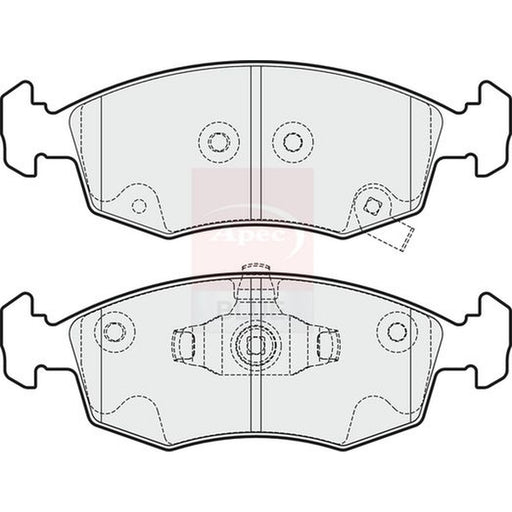 Apec Front Brake Pad Set fits Chrysler Ypsilon 2011-2021 0.9 1.2 1.3