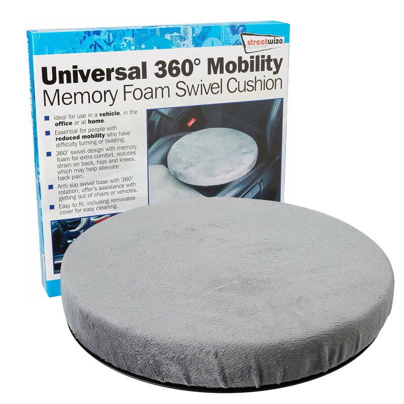 Universal Mobility Aid Car Seat & Home Chair 360 degree Memory Foam Swivel Cushion Streetwize  - Dynamic Drive