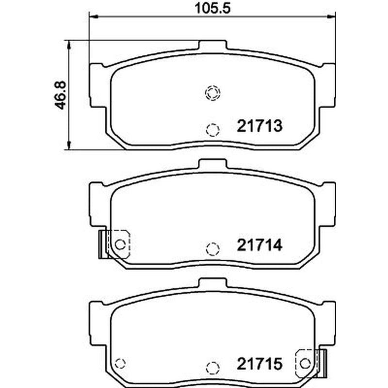 Mintex Rear Brake Pad Set fits Infiniti G20 1990-1997 2.0