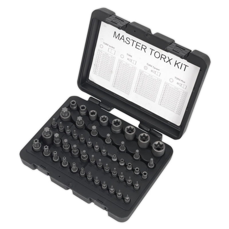 Sealey TRX-Star* Master Socket Set 52pc 1/4" 3/8" & 1/2"Sq Drive AK6199 Sealey - Dynamic Drive