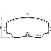 Mintex Front Brake Pad Set fits Audi A3 2020 on