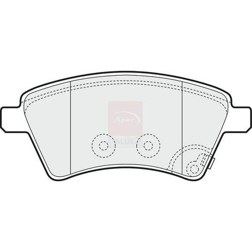 Apec Front Brake Pad Set fits Fiat Sedici 2006-2014 1.6 1.9 2.0