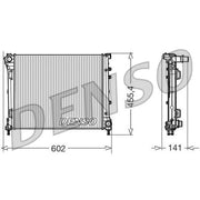 Denso Engine Radiator DRM09160