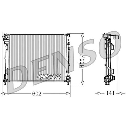 Denso Engine Radiator fits Fiat 500 2007 on 1.3 1.4