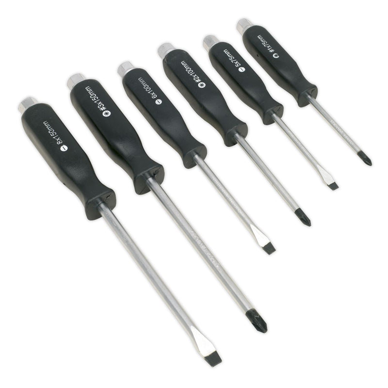 Sealey Screwdriver Set 6pc Hammer-Thru S0535 Siegen by Sealey - Dynamic Drive