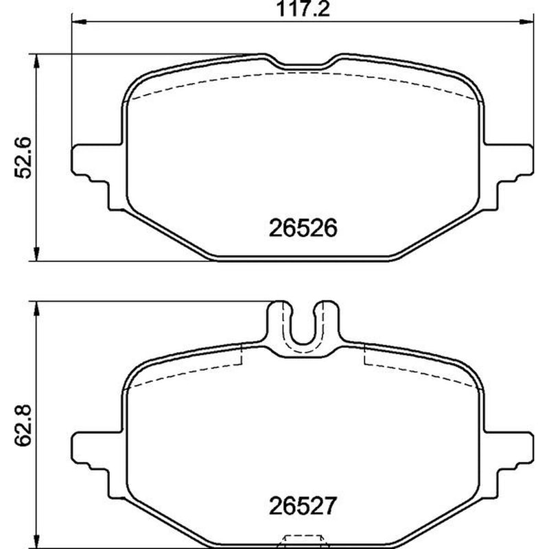Brembo 4 x Rear Brake Pad Set fits Mercedes-Benz C-Class 2021-2023