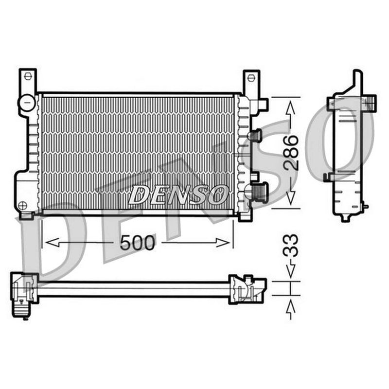 Denso Engine Radiator fits Ford Courier Box Body/Mpv 1991-1996 1.3