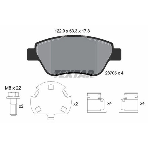 Textar Front Brake Pad Set 2370507