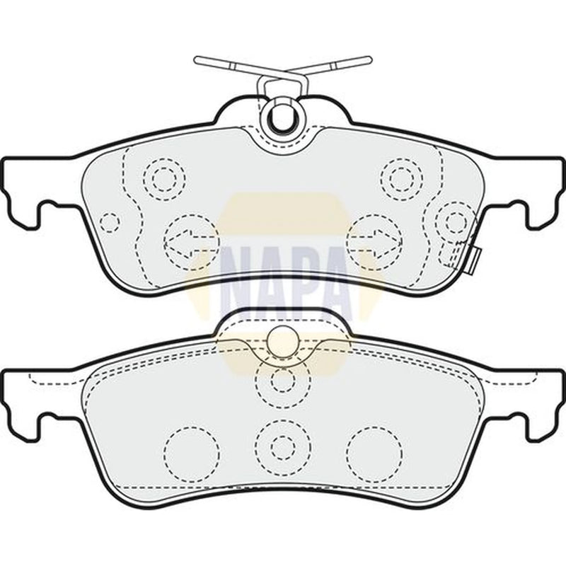 NAPA Rear Brake Pad Set fits Toyota Yaris Hatchback 2012-2020 1.0 1.3 1.4 1.5