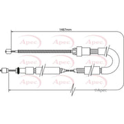 Apec Handbrake Cable Right Rear CAB1091
