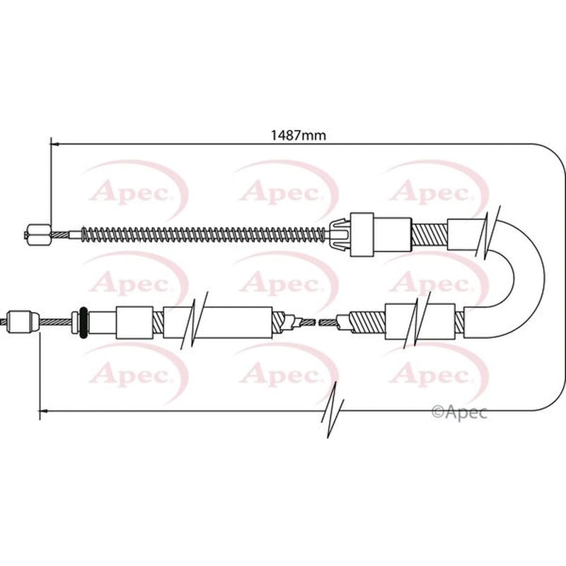 Apec Handbrake Cable Right Rear CAB1091