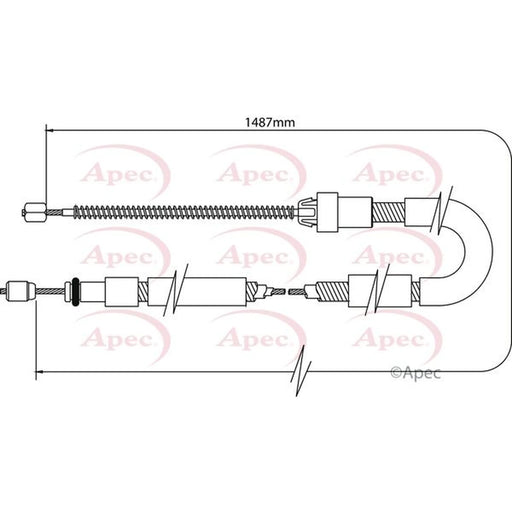 Apec Handbrake Cable Right Rear CAB1091
