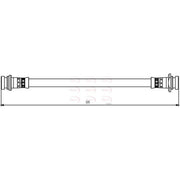 Apec Brake Hydraulic Hose Line Rear fits Chevrolet Kalos 2003-2013 1.2 1.4
