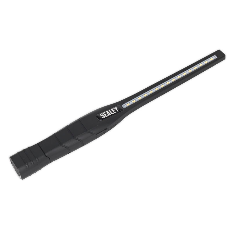 Sealey Rechargeable 360 Slim Inspection Light 8W & 1W SMD LED Black Lithium-ion Sealey - Dynamic Drive