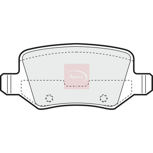 Apec Rear Brake Pad Set fits Mercedes-Benz A-Class 1997-2012