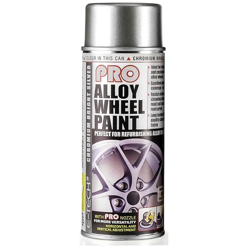E-Tech PRO Alloy Wheel Refurbish & Refresh Spray Paint - Chromium Bright Silver E-Tech - Dynamic Drive