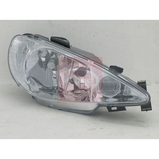 Apec Headlight Headlamp Right fits Peugeot 206 1998-2012 1.1 1.4 1.6 2.0