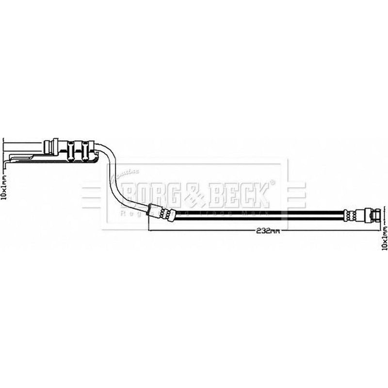 Borg & Beck Brake Hydraulic Hose Line inner BBH8515