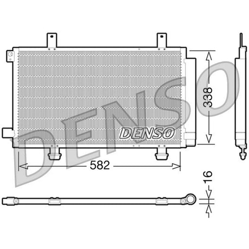 Denso Air Conditioning Condenser fits Fiat Sedici 2006-2014 1.6 1.9