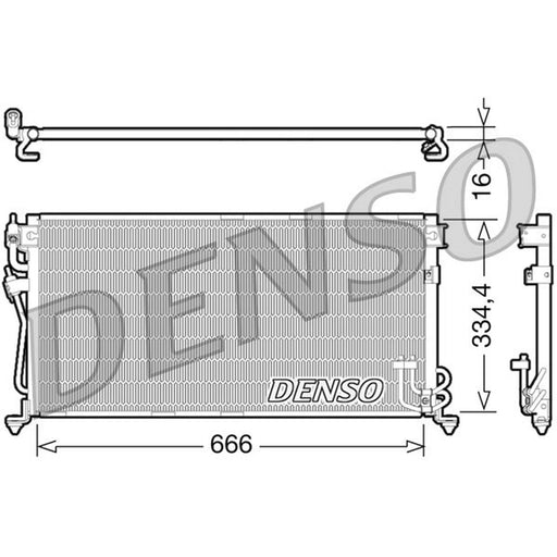 Denso Air Conditioning Condenser fits Mitsubishi Colt 2000-2003
