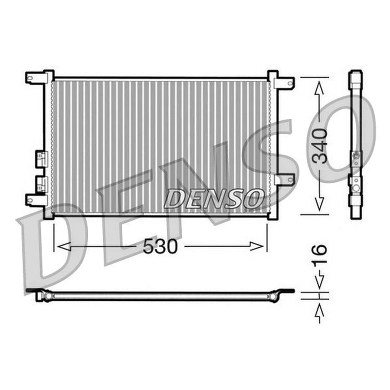 Denso Air Conditioning Condenser fits Alfa Romeo 147 2001-2010 1.9
