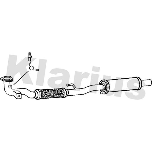 Klarius Box With Centre Pipe Centre fits Skoda Fabia II Combi 2007-2014 1.2
