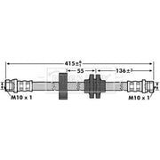 Borg & Beck Brake Hydraulic Hose Line Front Right BBH7172