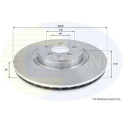 Comline Front Brake Discs & Pads fits Audi A5 2016-2019 2.0 3.0