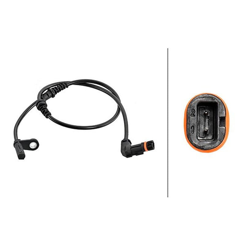 Hella ABS Wheel Speed Sensor Front fits Mercedes-Benz C-Class 2007-2014