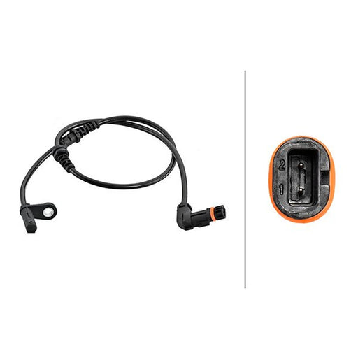Hella ABS Wheel Speed Sensor Front fits Mercedes-Benz C-Class 2007-2014