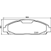 Mintex Front & Rear Pads fits Ford Usa Mustang 2014-2023 2.3 3.7 5.0