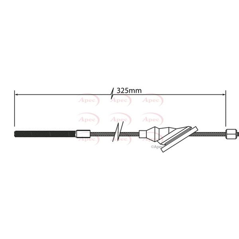 Apec Handbrake Cable Front fits Ford Focus I 1998-2004 1.4 1.6 1.8 2.0