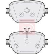 Apec Rear Brake Pad Set fits Mercedes-Benz Cls 2017-2018 257.359 257.361