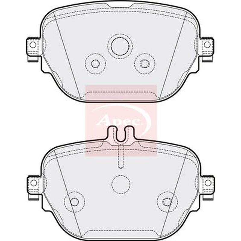 Apec Rear Brake Pad Set fits Mercedes-Benz Cls 2017-2018 257.359 257.361