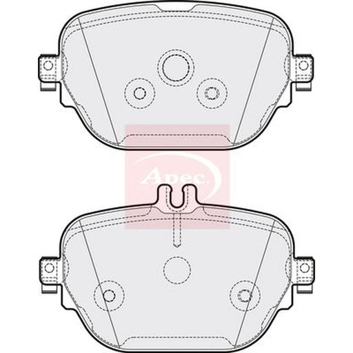 Apec Rear Brake Pad Set fits Mercedes-Benz Cls 2017-2018 257.359 257.361